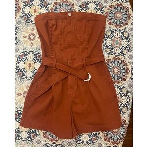 Nordstrom Brown Strapless Sleeveless Dress Casual